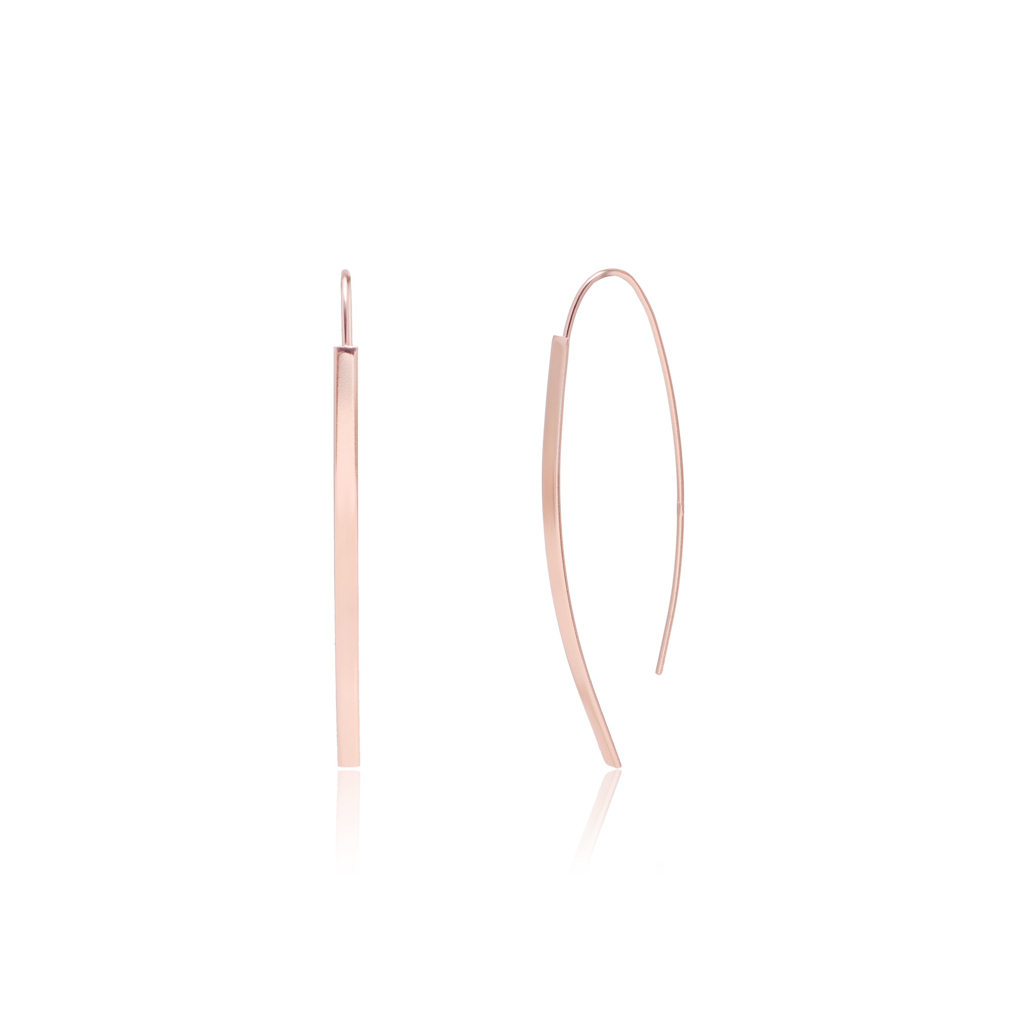 Rose Gold Bar threader earring