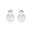 Mat Finish silver Statement Earring