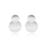 Mat Finish silver Statement Earring