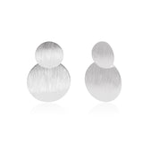 Mat Finish silver Statement Earring