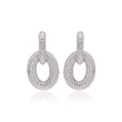 Sterling White Gold Plated Cubic Zirconia Earrings