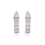 Sterling Silver Cubic Zircon Hoop Earrings