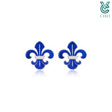 Blue Enamel Elegance Silver Cufflinks