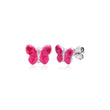 Stunning Silver Enamel Stud Earrings