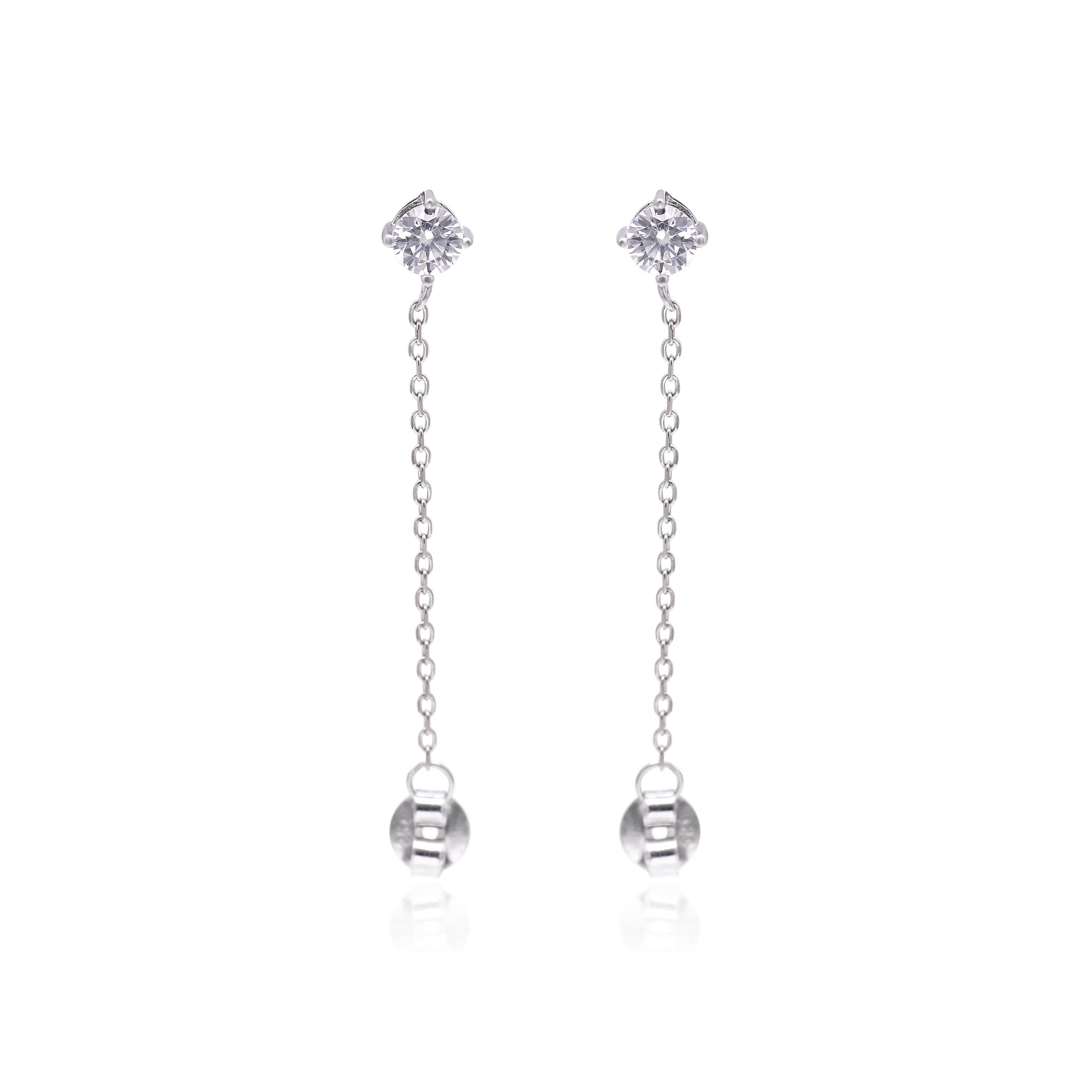 Silver Chain Drop Earring