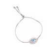 White Gold Evil Eye Bracelet