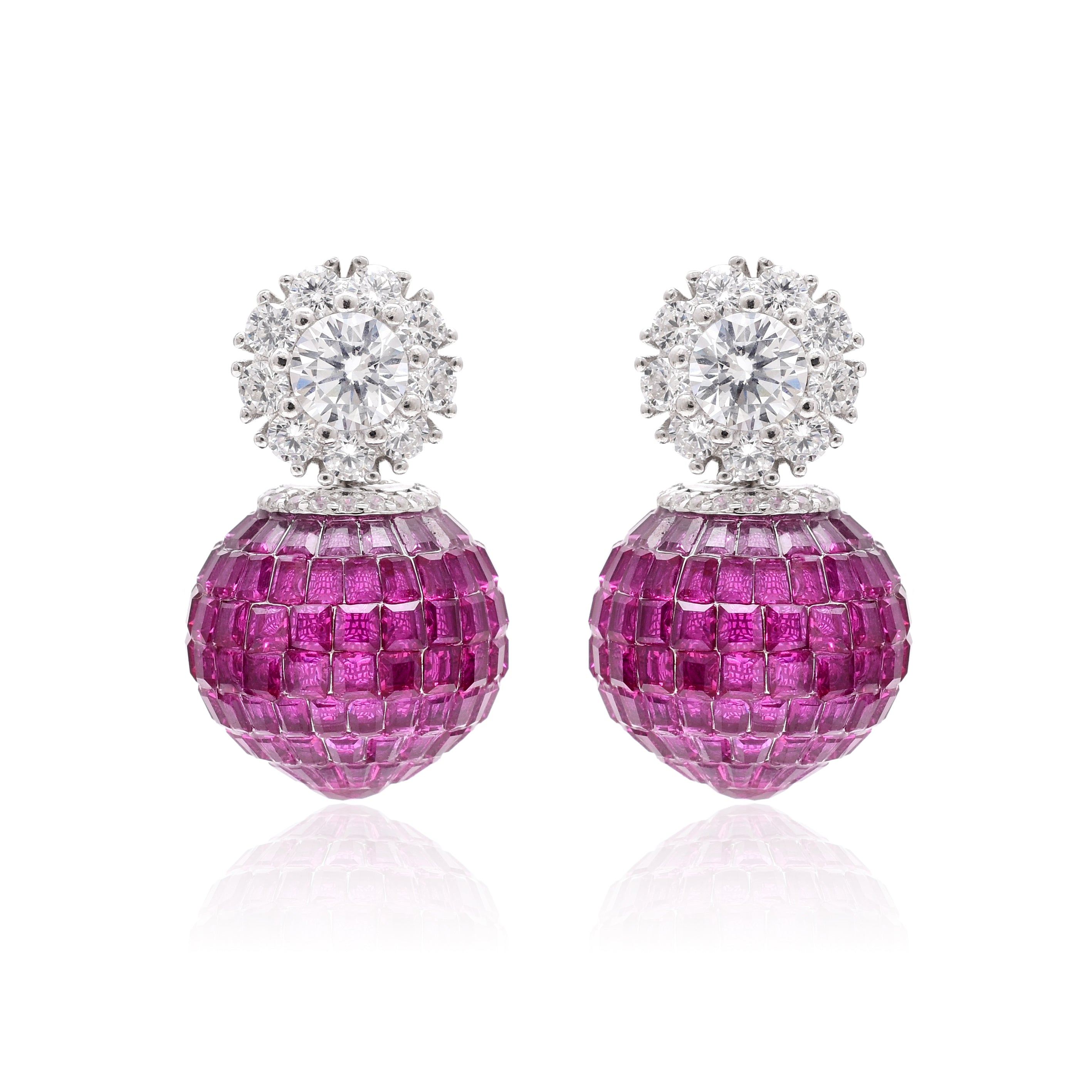 Radiant Sphere Sterling Silver Earrings