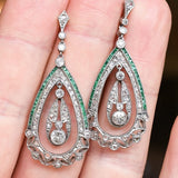 Vintage Teardrop Silver Earrings