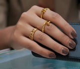 Edgy Gold plated Ring Band