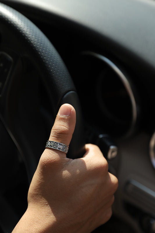 Iron Throne Inspired Oxidized Silver Ring