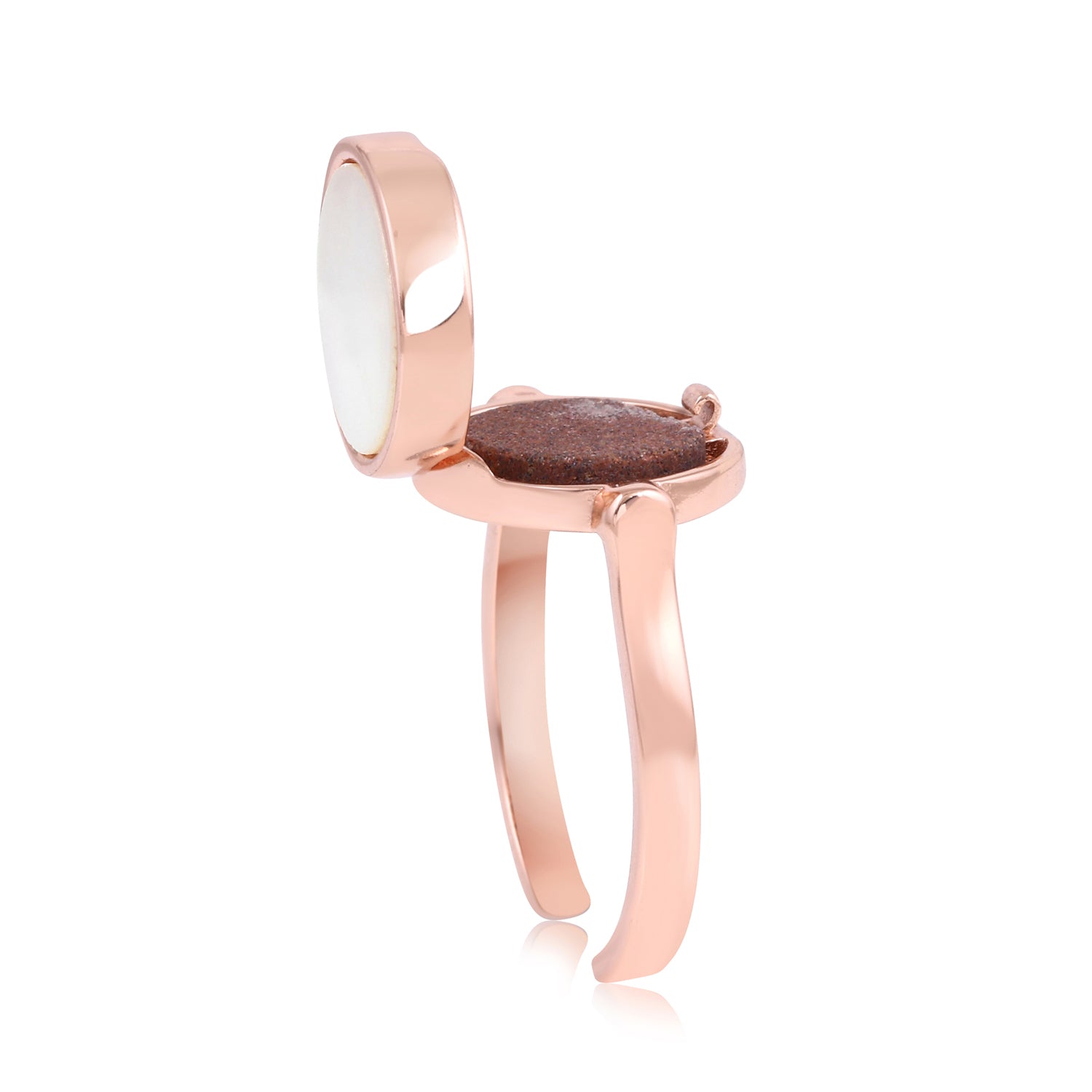 Rose Gold Round Shaped fragmented Ring