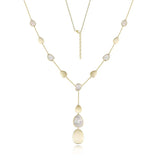 Golden Aura Sterling Silver Necklace with Mother of Pearl