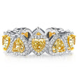Yellow Heart Eternity Band Ring