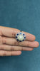 Vintage Pearl Sapphire Cocktail Ring in Sterling Silver