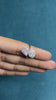 Toi et Moi Pear Diamond and Pink Sapphire Double Halo Ring