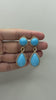 Contemporary Turquoise Teardrop Dangle Earrings