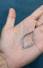 Delicate Pink Zircon Marquise Outline Pendant in Rose Gold Plating