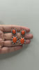 Coral Halo Drop Gemstone Earrings