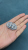 Silver Topaz Cubic Ziron Brooch