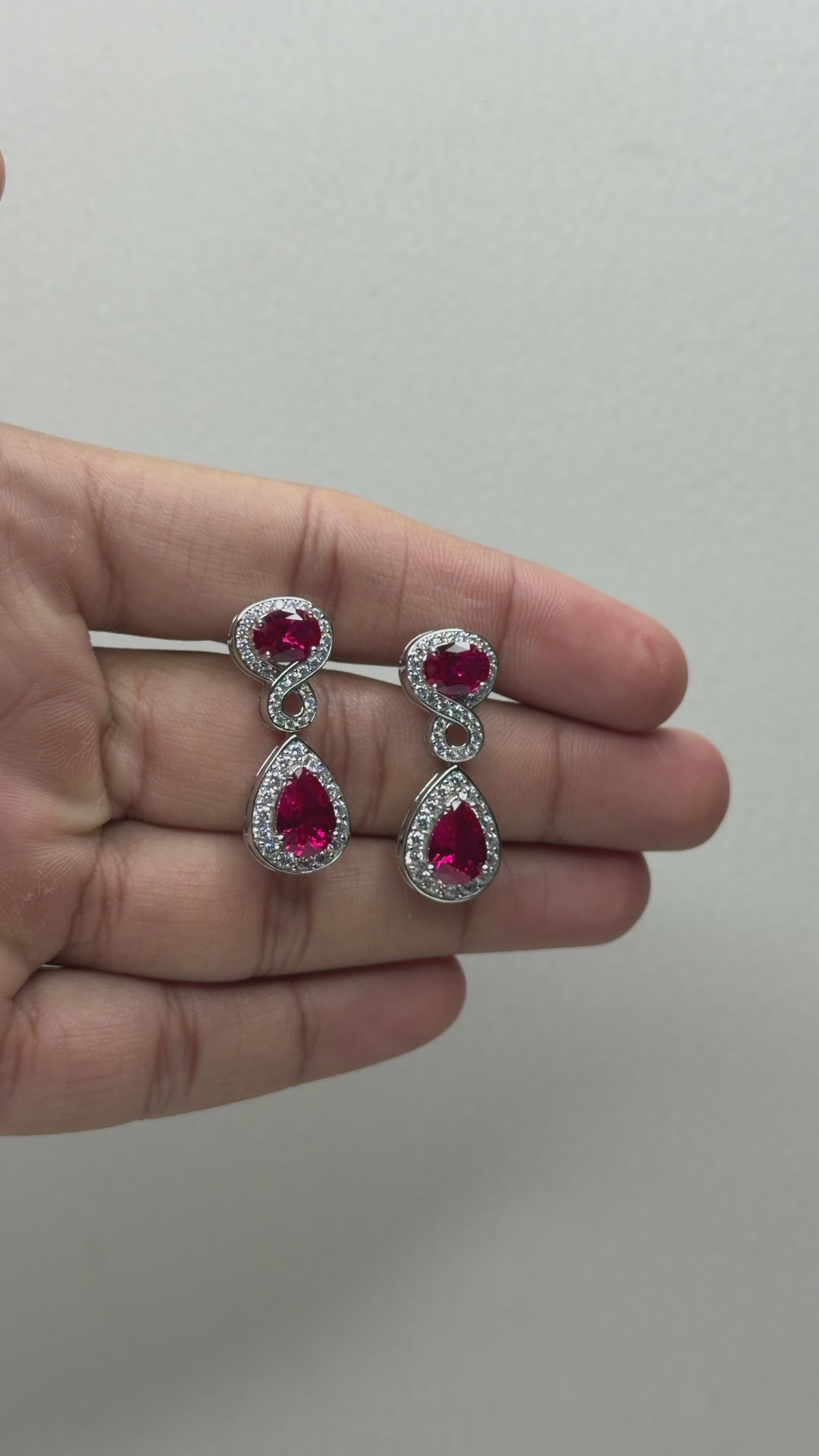 Crimson Teardrop Elegance