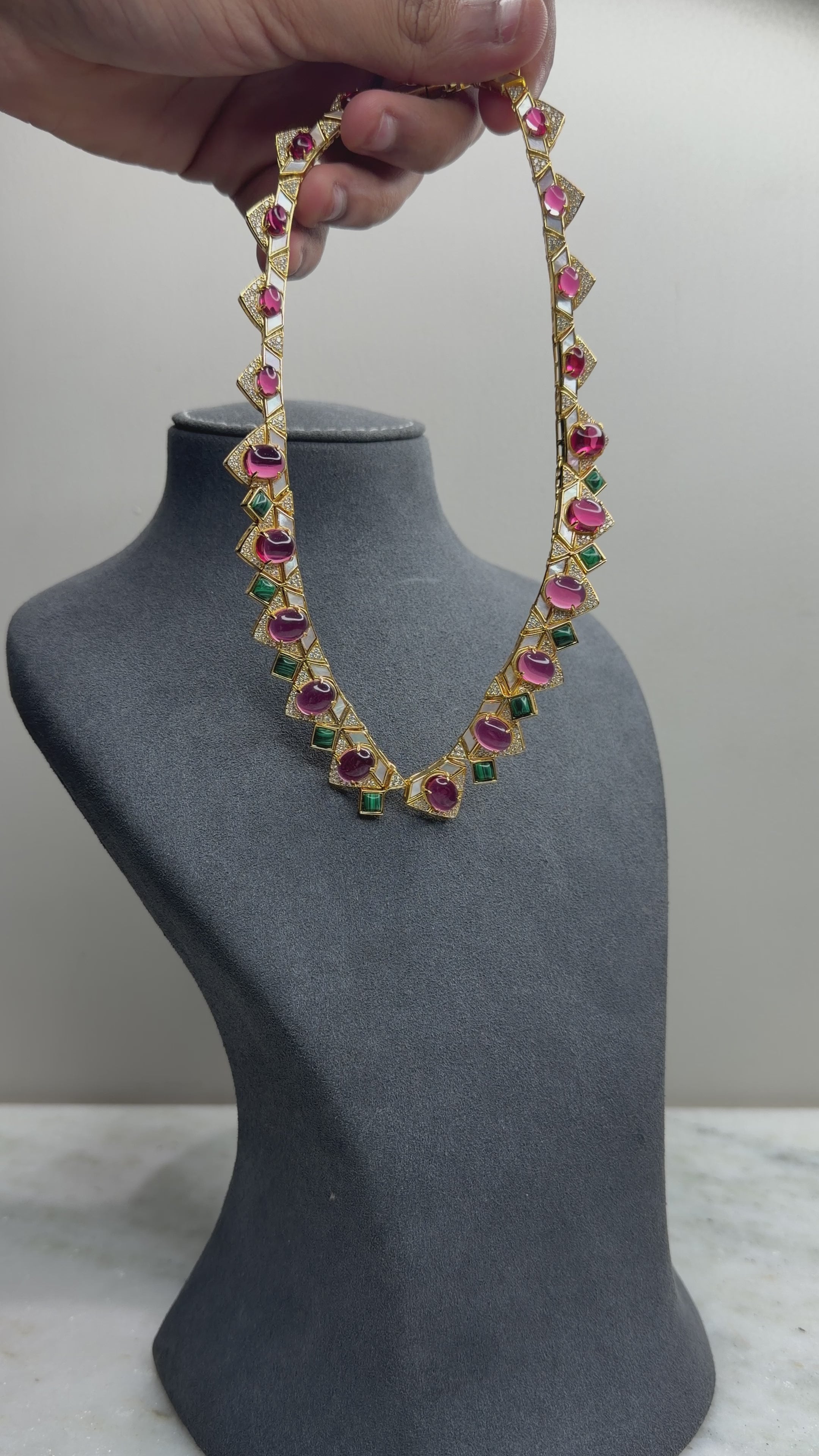  Geometric Statement Necklace Set