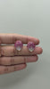 Pink Pavé Teardrop  Stud Earrings