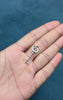 Key Chain Pendant with Cubic Zirconia 925 Sterling Silver