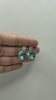 Emerald and Yellow Cushion Drop Earrings