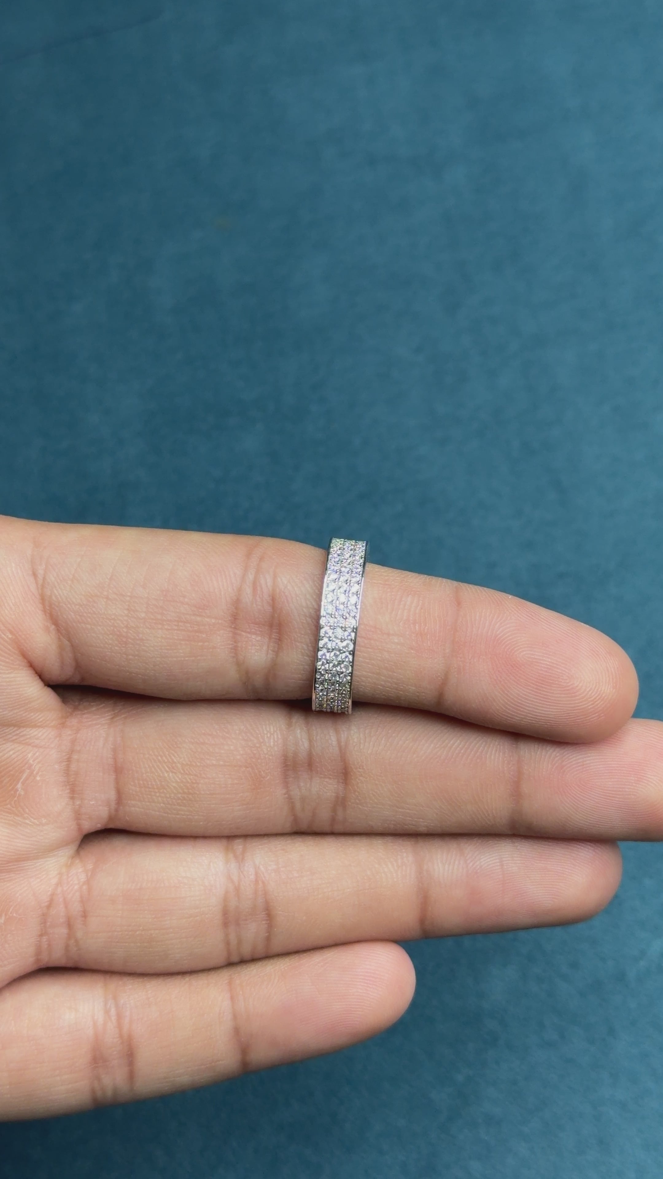 Diamond Band with Pavé Setting