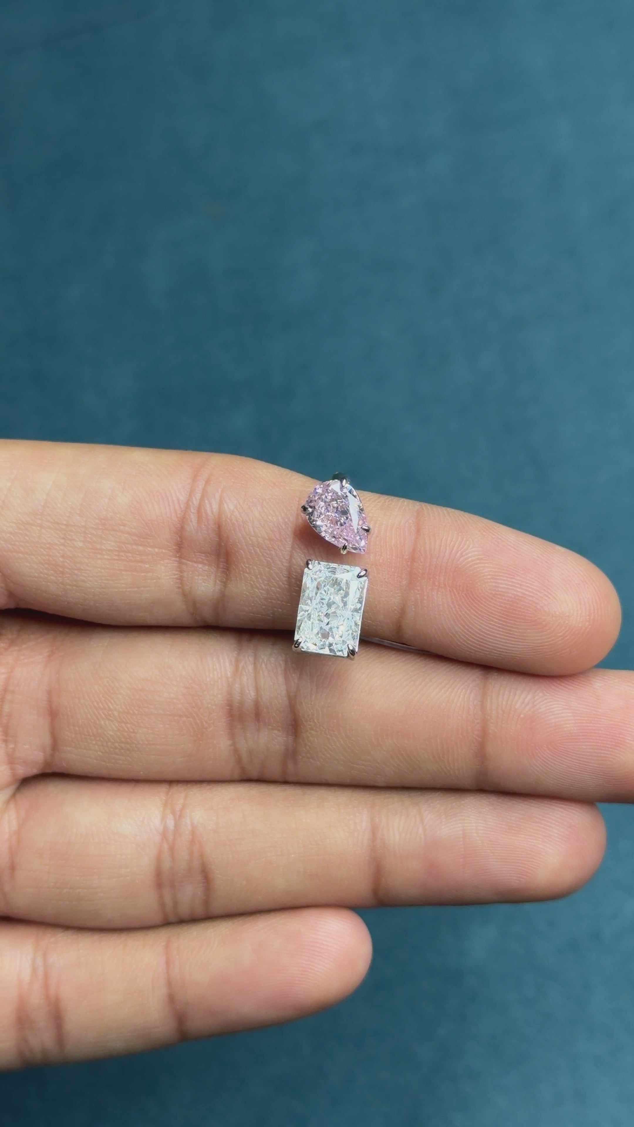 Sterling Silver Two Stone Ring