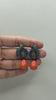 Elegant Coral Teardrop Dangle Statement Earrings