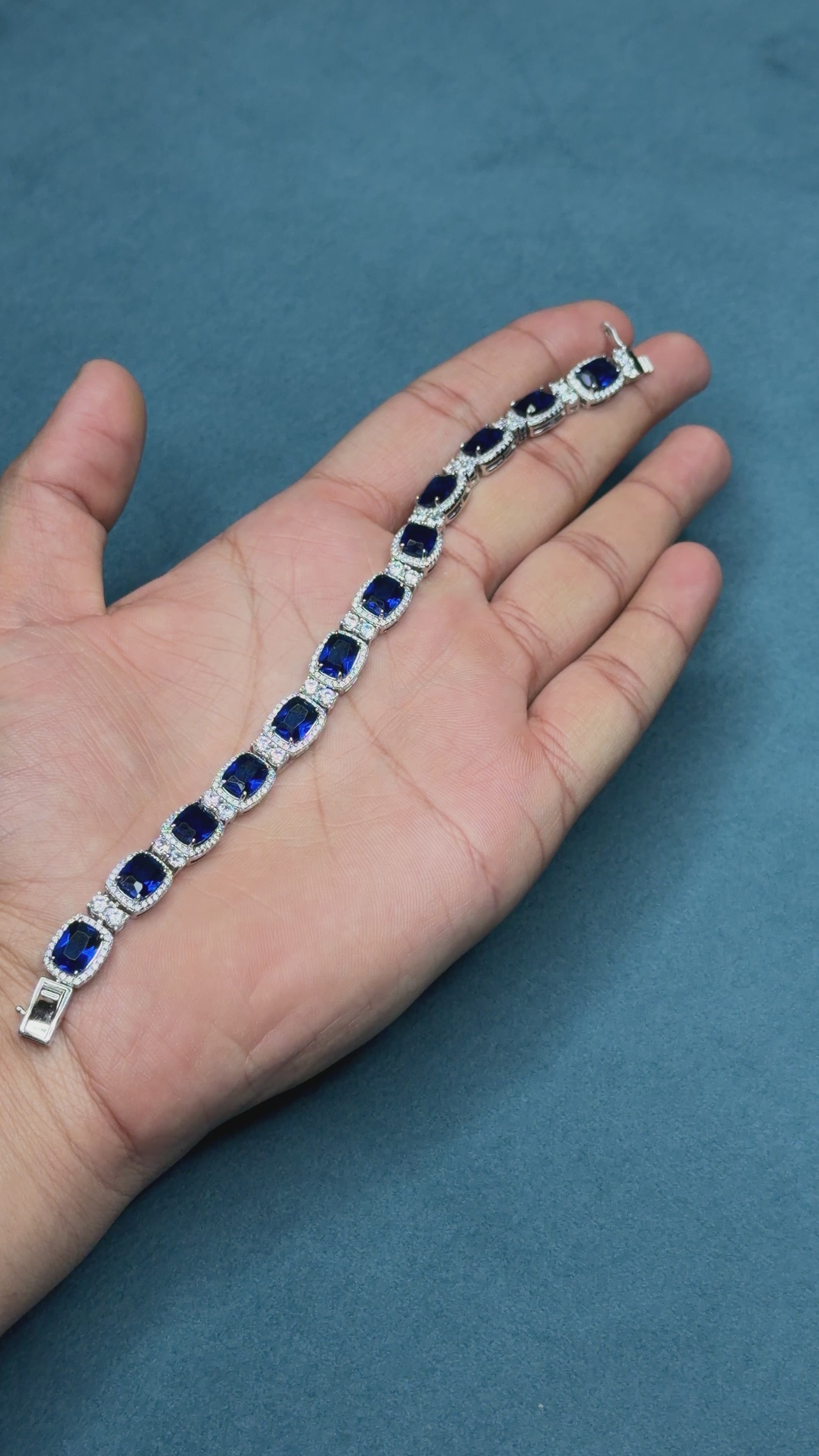 Midnight Luxe Blue Sterling Silver Bracelet