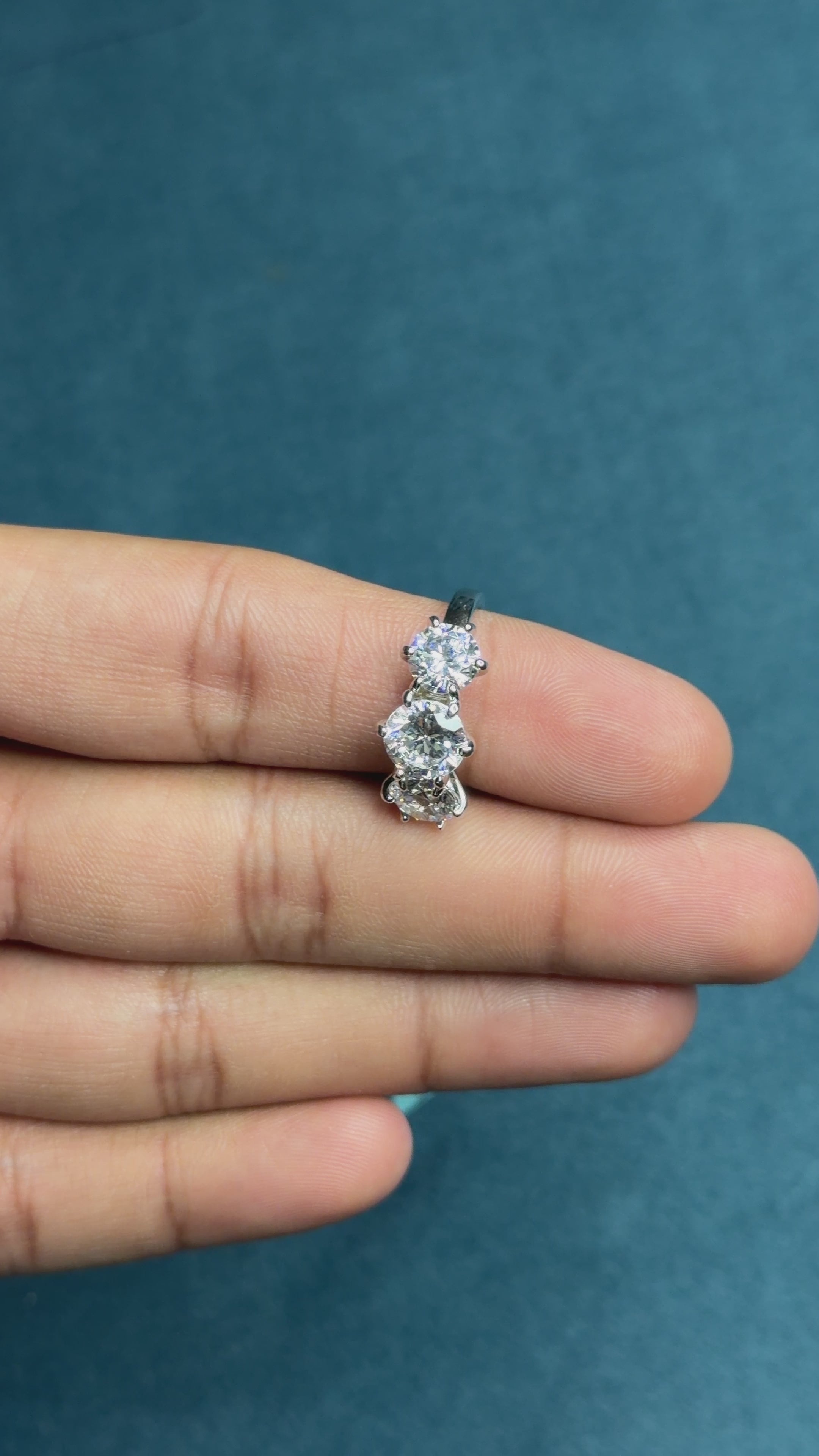 Three Stone Statement Ring