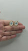 Turquoise & Mother of Pearl Halo Stud Earrings
