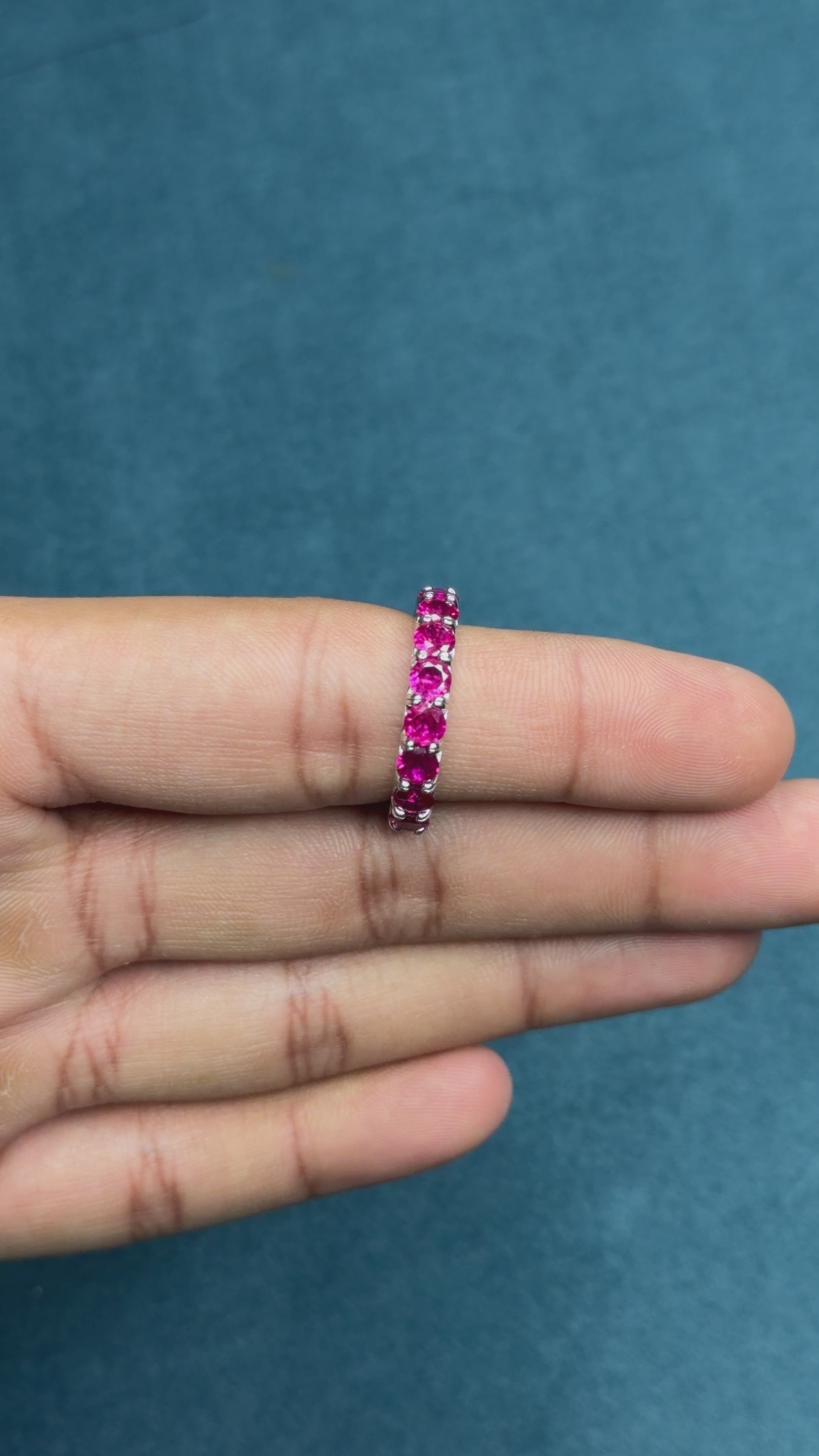 Ruby Eternity Band 925 Sterling Silver
