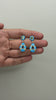 Turquoise and Sapphire Teardrop Statement Earrings in Gold Finish
