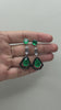Emerald Teardrop Geometric Drop Earrings