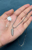 Silver Oxidized Feather Pendant