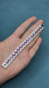 Geometric Ruby and American Diamond Bracelet in 925 Silver