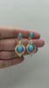 Turquoise Teardrop Pavé Statement Earrings